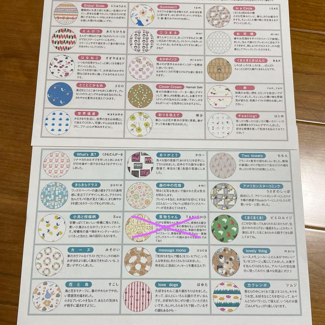 [Unused] Felissimo Wax Paper Set of 29 sheets